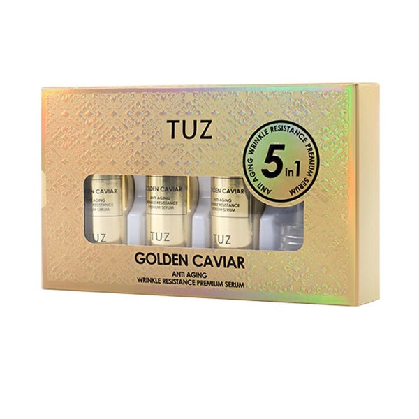 Tratamiento de Lujo Golden Caviar – Kit Antiedad 5 en 1 (3 Frascos)