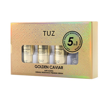 Tratamiento de Lujo Golden Caviar – Kit Antiedad 5 en 1 (3 Frascos)